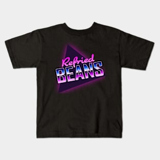 Refried Beans | 80s Style | Vaporwave Kids T-Shirt